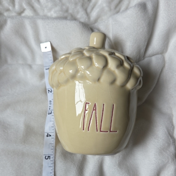 Rae Dunn Cream Ceramic "Fall" Acorn Decor w Pink Letters - Picture 9 of 9